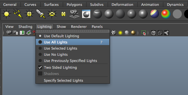 maya default lighting