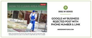 Google My Business Rejected Post with Phone Number & Link