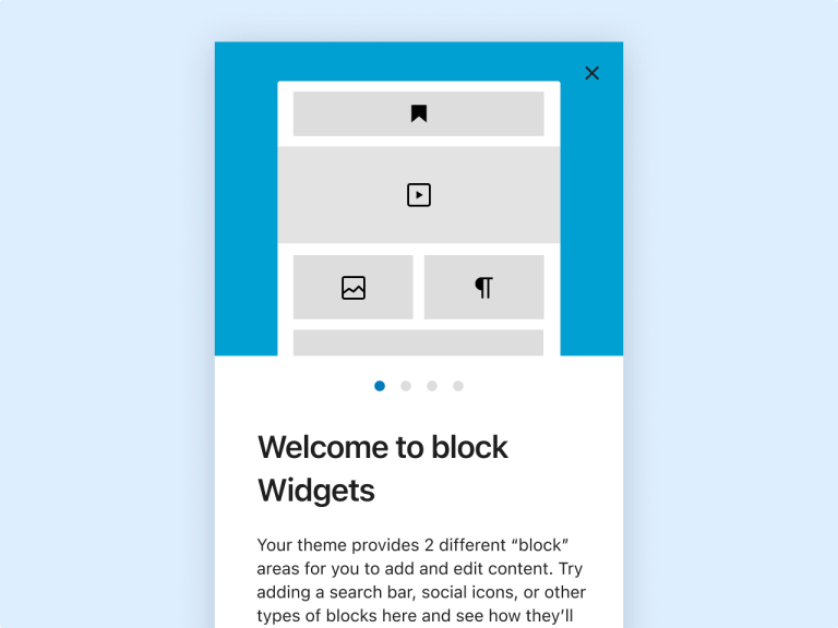 wordpress block widgets