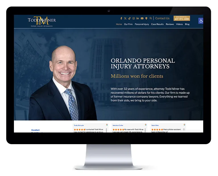 Orlando Web Design Todd Miner Law