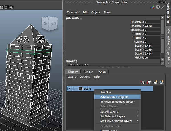 add selected objects