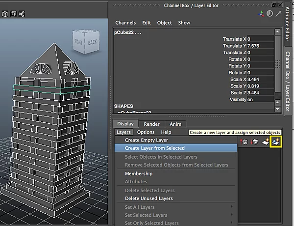 layer from selected