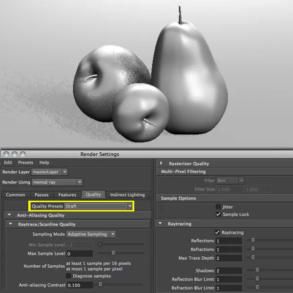 mental Ray_draft_quality