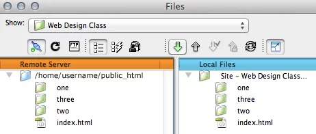 dreamweaver local & remote sites