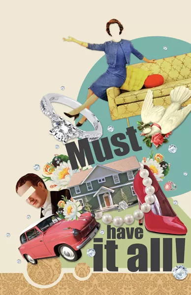 Must Have It All Vintage Photomontage