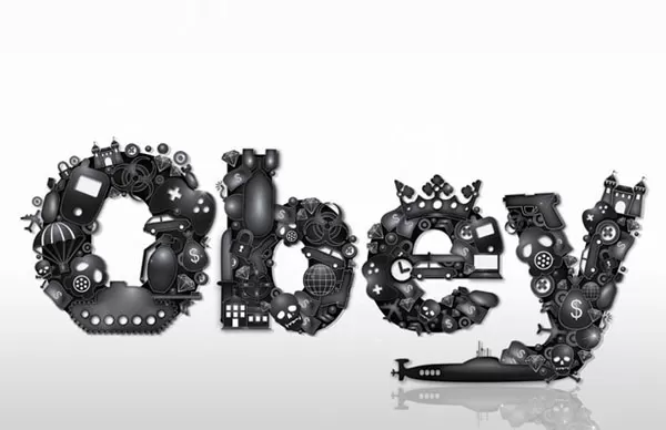 Obey Typographic Illustration