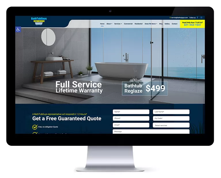 orlando website designs bathtub guys